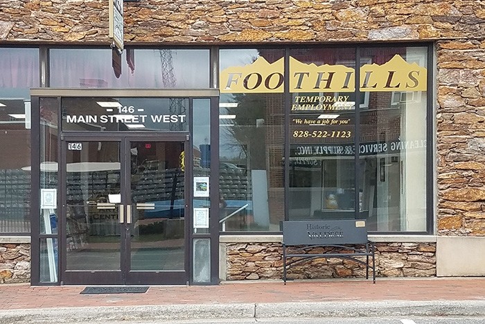 Foothills Temporary Employment Valdese, NC office front